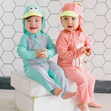 新款通用婴儿男童女童宝宝连体长袖长裤防晒冲浪服 配套防晒帽