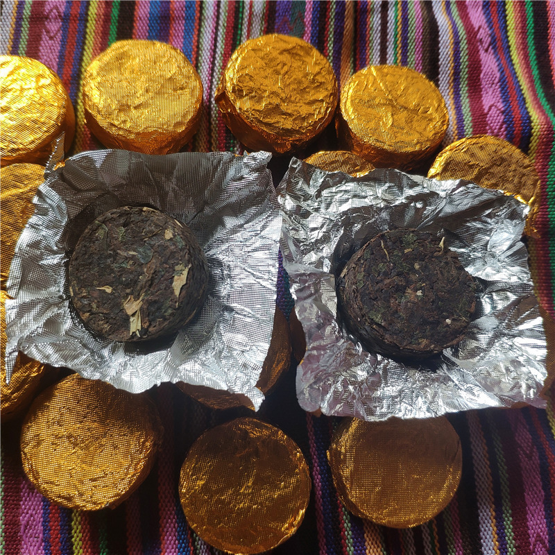 厂价批发云南普洱茶糯米香熟茶小沱茶糯香迷你沱茶500克袋装散茶