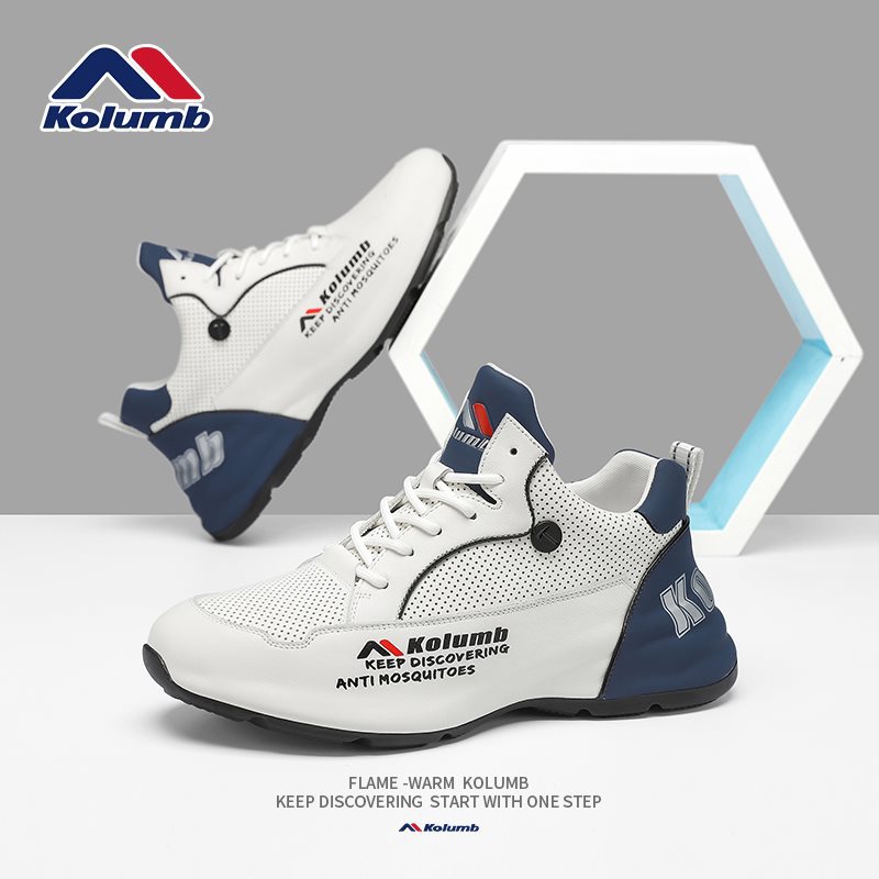 kolumb哥仑步男鞋2024夏季新款男士透气休闲鞋正品百搭运动鞋子男