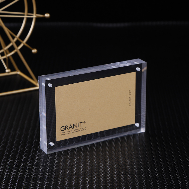 亚克力台卡透明a4展示牌a5立牌强磁桌牌广告摆件相框 可印制logo-阿里