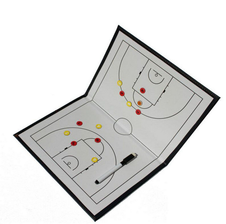 足球战术板 教练教学篮球比赛指挥板皮质折叠带磁石