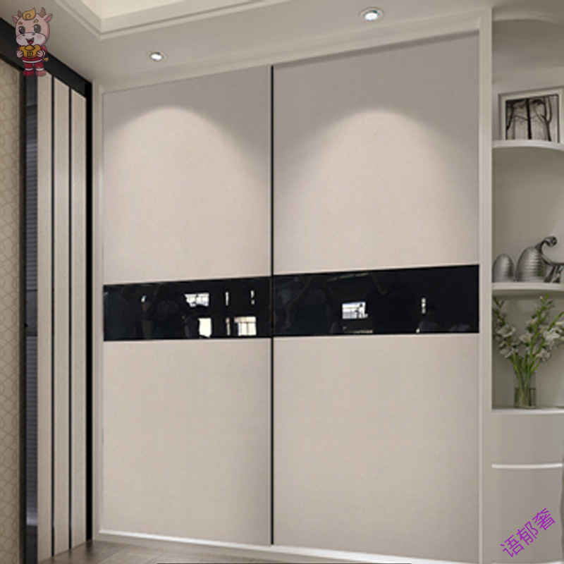 滑移衣柜柜门轻推拉实木门卧室衣柜推拉门
