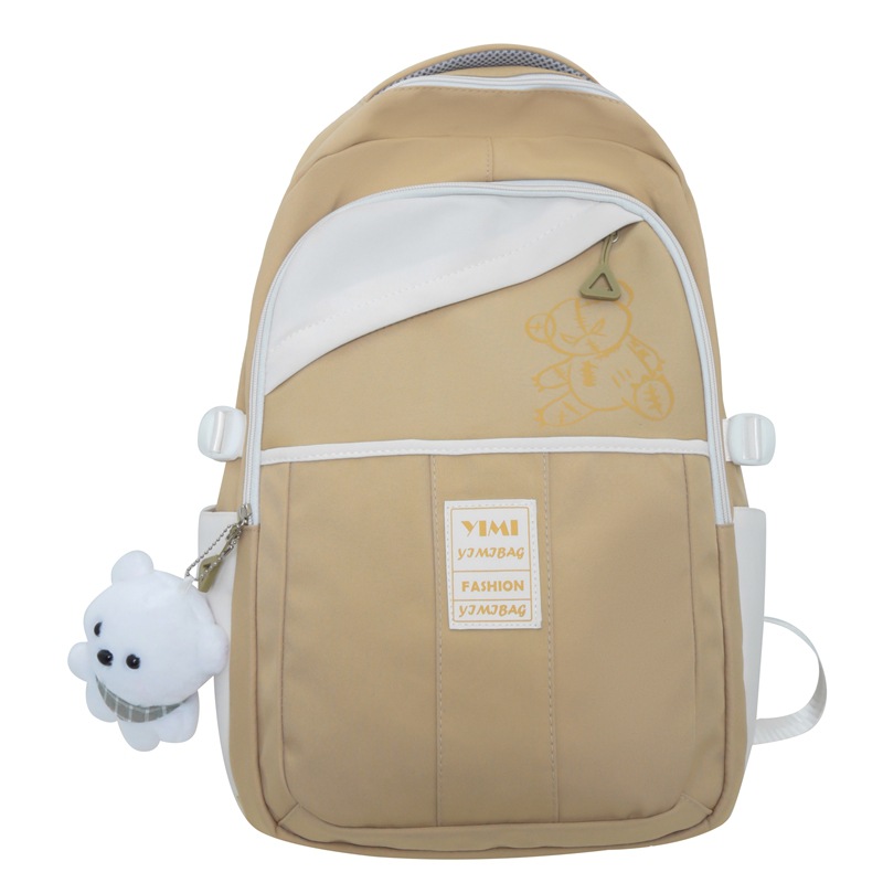 New Schoolbag Female Junior High School Student Ins Contrast Color Backpack