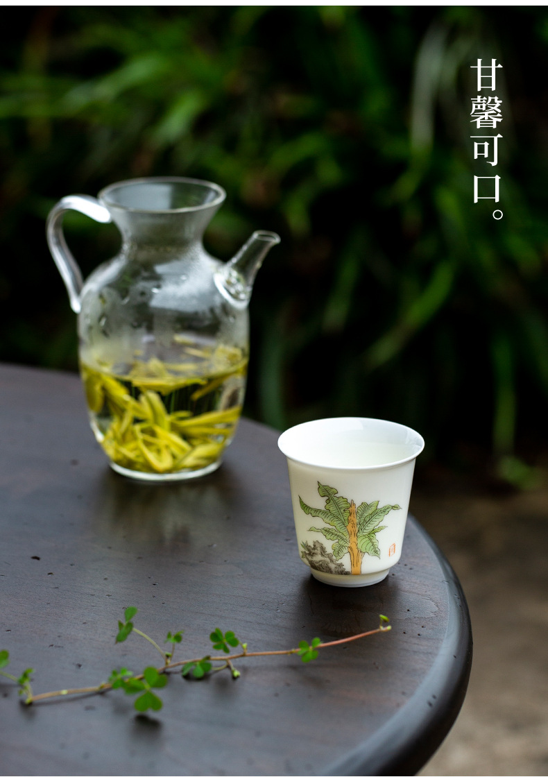 高硼硅玻璃茶壶德化白瓷一壶三杯绿茶器冷泡壶家用礼盒套装可礼品