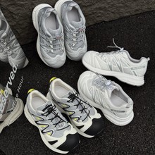 真皮厚底休闲运动鞋女2024春季新款韩版美拉德户外登山鞋跑步鞋