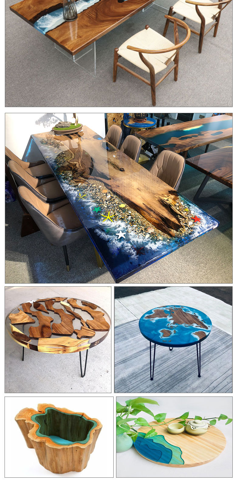 工艺桌面滴胶 木头拼接灌注透明水晶胶 河流桌树脂ab胶高透明耐温