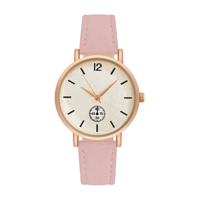 Ladies New Belt Watch Gold Shell Acupuncture Needle Casual Fashion Quartz Watch Live Room Best-Selling in Stock Wholesale