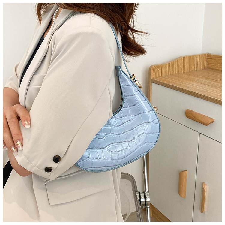 Spring Korean Style High-Grade Stone Pattern Handbags Women's 2023 Fashionable Adjustable Shoulder Strap Underarm Shoulder Bag