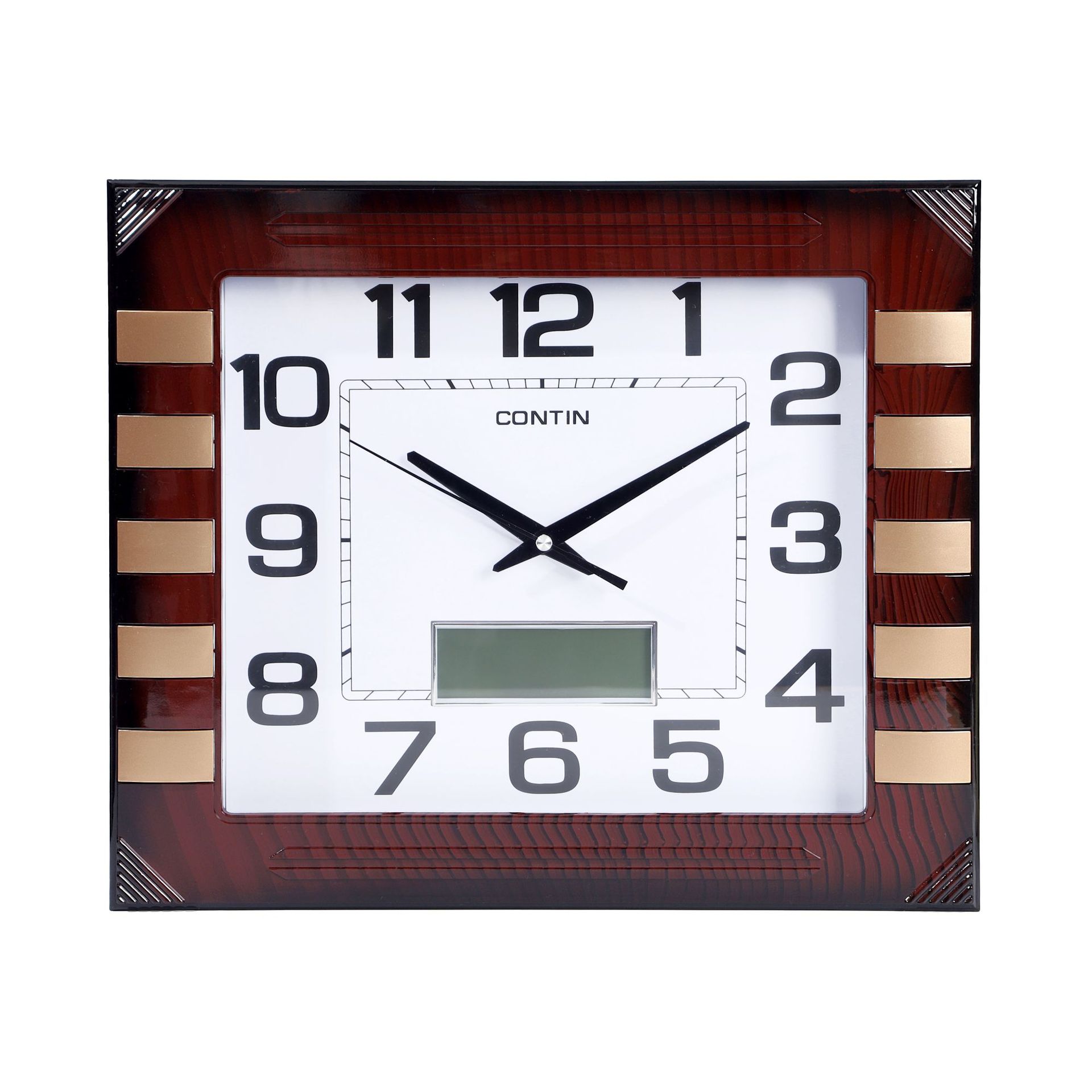 Kangtian Contin Wall Clock New Chinese Style Square Simple Atmosphere in Stock Wholesale Factory Direct Supply Foreign Trade