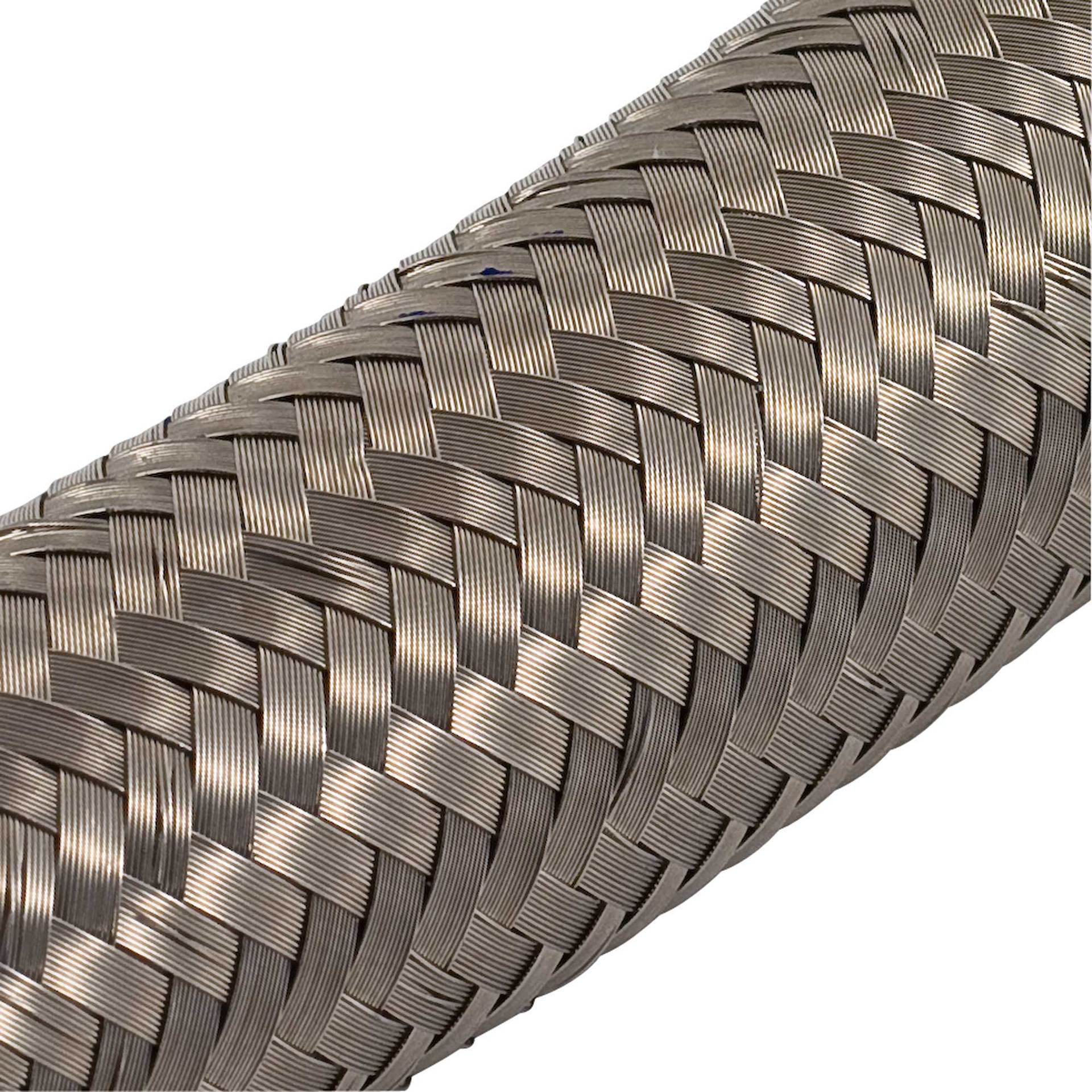 304不锈钢编织防爆金属软管大口径法兰式钢丝编织软管双壁波纹管