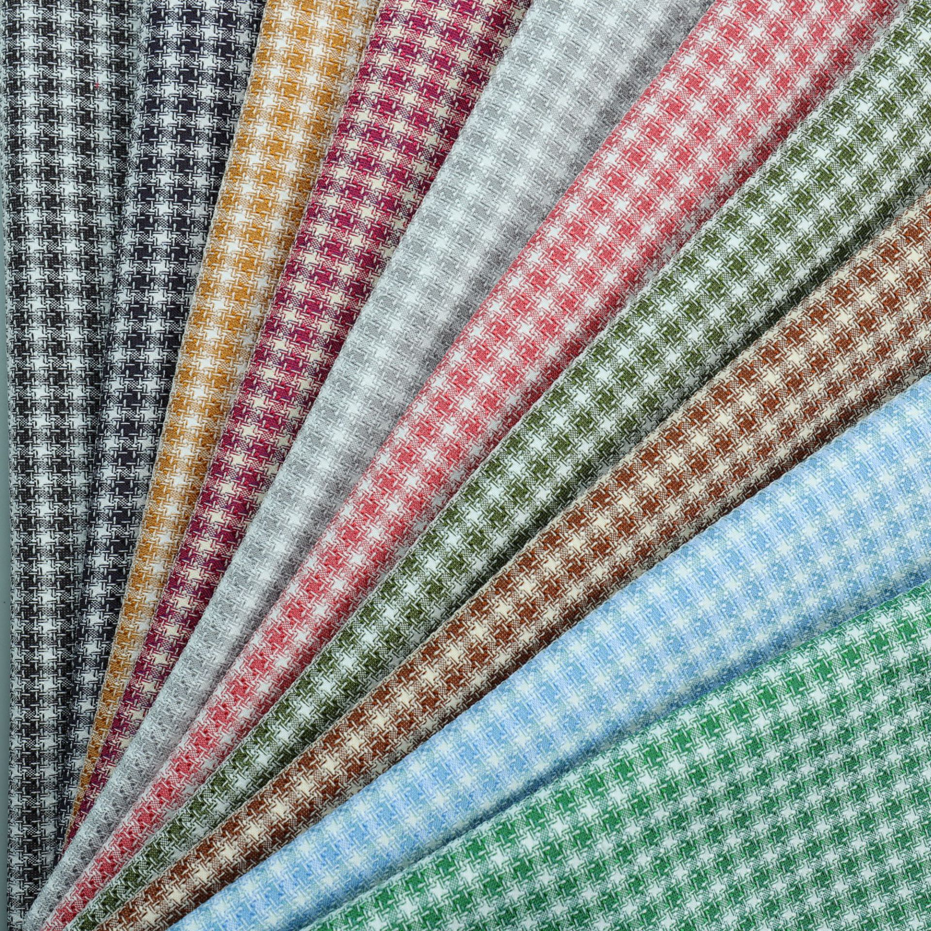 tr梭织弹力提花千鸟格lolita时装连衣裙玩具娃衣diy手工装饰面料