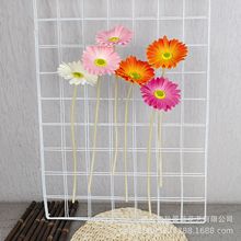 仿真花PU菊花PU非洲菊扶朗花家居装饰婚庆花手感仿真非洲菊