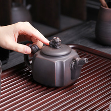 紫陶跳刀茶壶单壶纯手工大容量紫砂西施壶泡茶壶家用整套功夫茶具