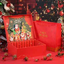 圣诞节3D翻盖礼盒喜糖盒围巾包装盒大号生日礼品盒伴手礼礼盒批发