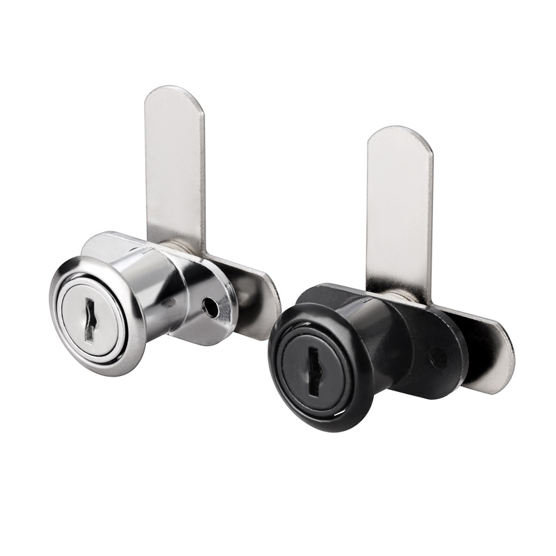 小博士201双柜门锁 七字型锁铁柜锁7字锁转舌锁 橱柜衣柜双开门锁