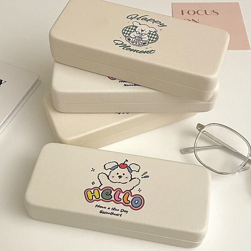 Good-looking Glasses Case Female Student Ins Japanese Style Cartoon Cute Light and Portable Anti-Pressure Myopia Glasses Storage Box