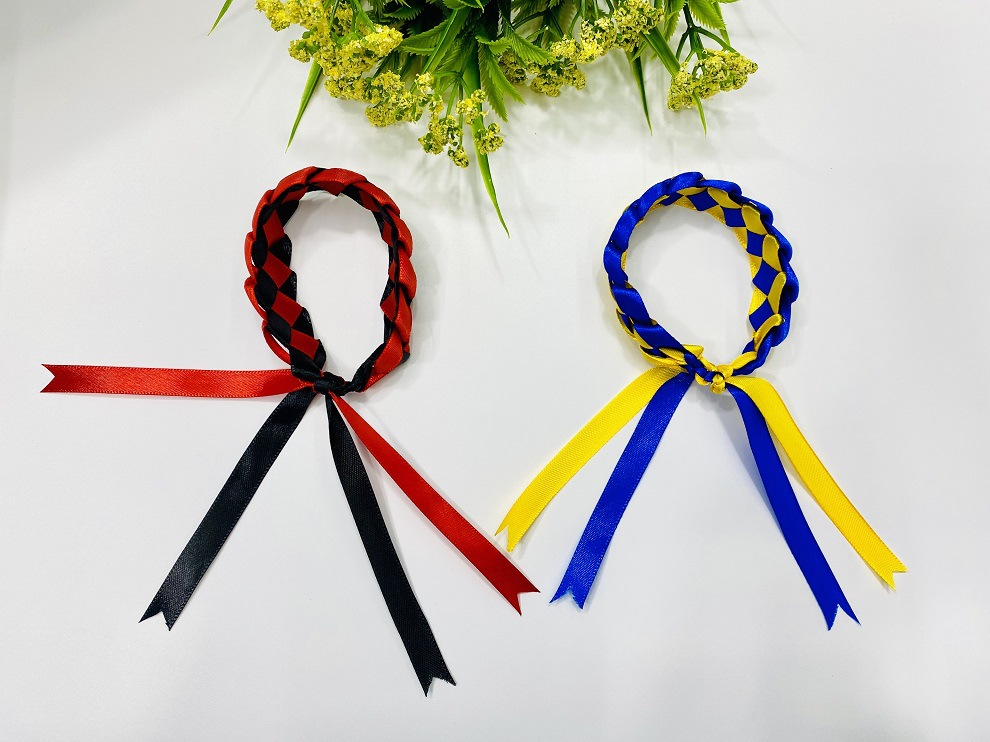 World Cup Flag Colors Hand-Woven Ribbon Carrying Strap Satin Ribbon Webbing Exhibition Activities Support Fans to Enter the Wrist