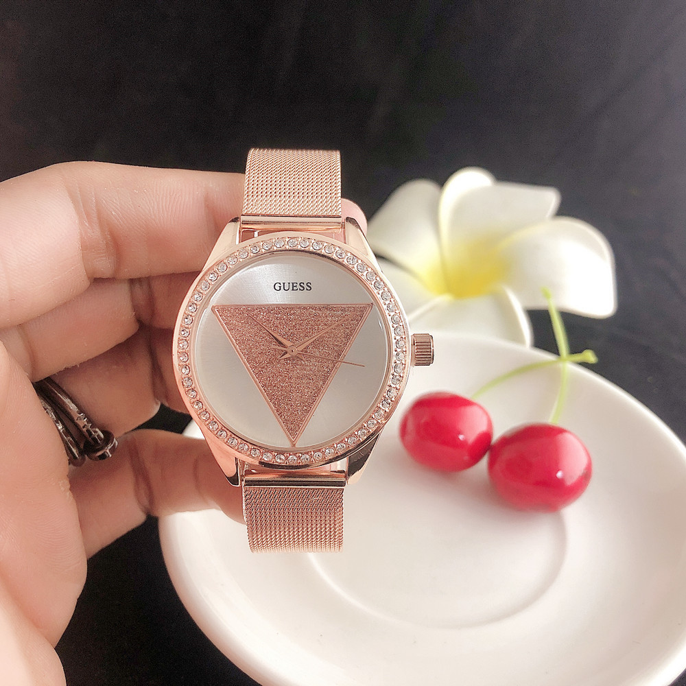 一件代发镶石手表个性化石英腕表时尚网眼手表虾皮热卖爆款手表