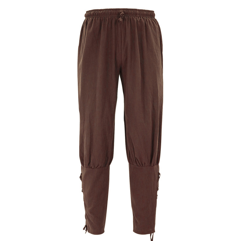 欧洲中世纪复古宫廷贵族王子扮演服裤子万圣节cos骑士绑带束脚裤-阿里