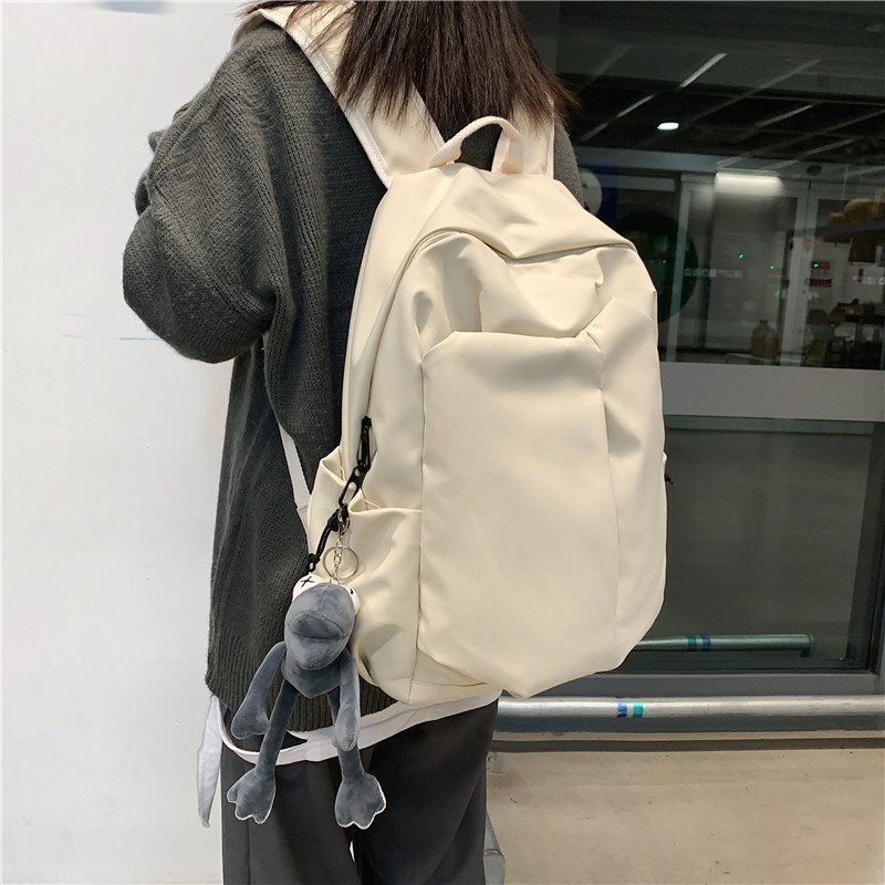 Japanese and Korean Simple New Casual Backpack College Style Large Capacity Student Schoolbag Ins Trendy All-Matching Couple Backpack