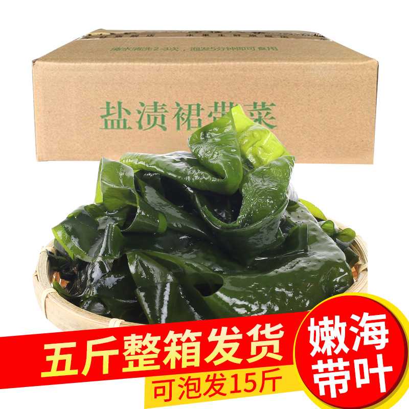 新鲜5斤裙带菜海带嫩苗裙边特级芽海白菜半干货海群菜盐渍整箱