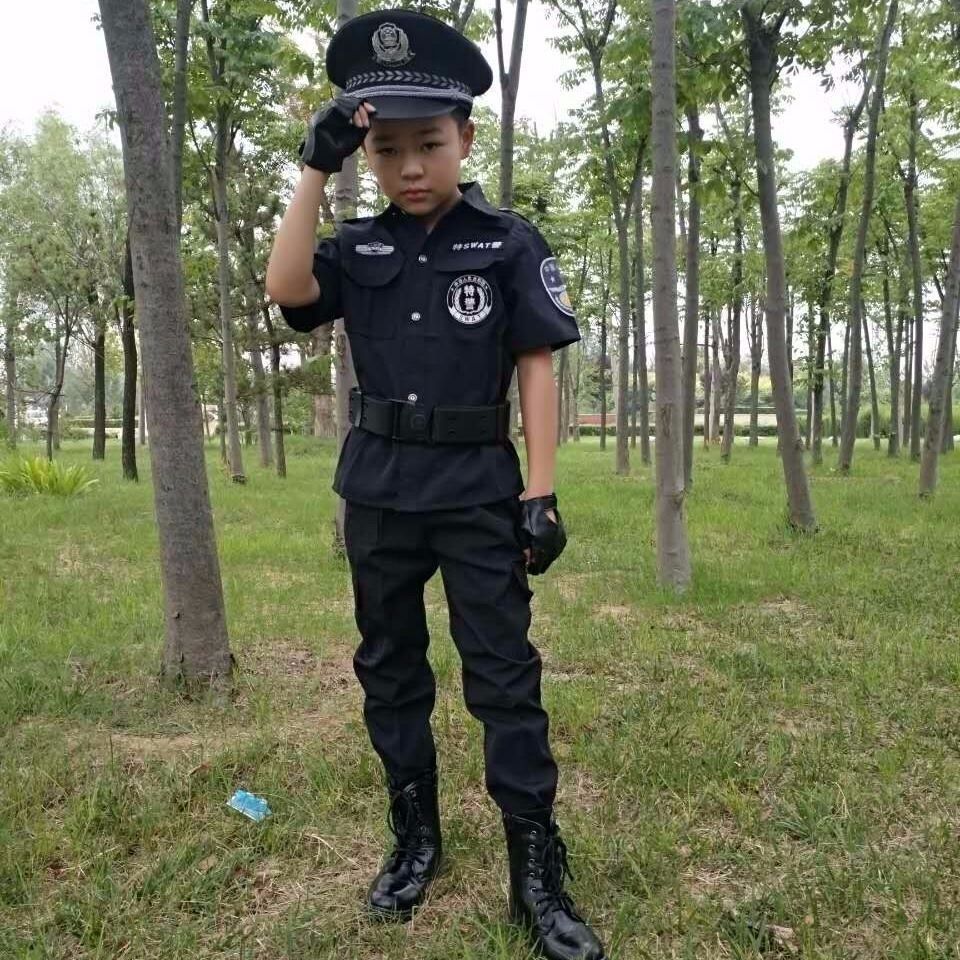 儿童警官服装男童小军装小特警衣服小警察角色扮演野战特种兵套装