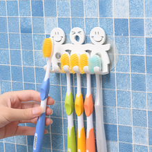 韩国笑脸牙刷架创意吸盘可爱牙刷收纳置物架浴室免打孔吸壁牙具盒