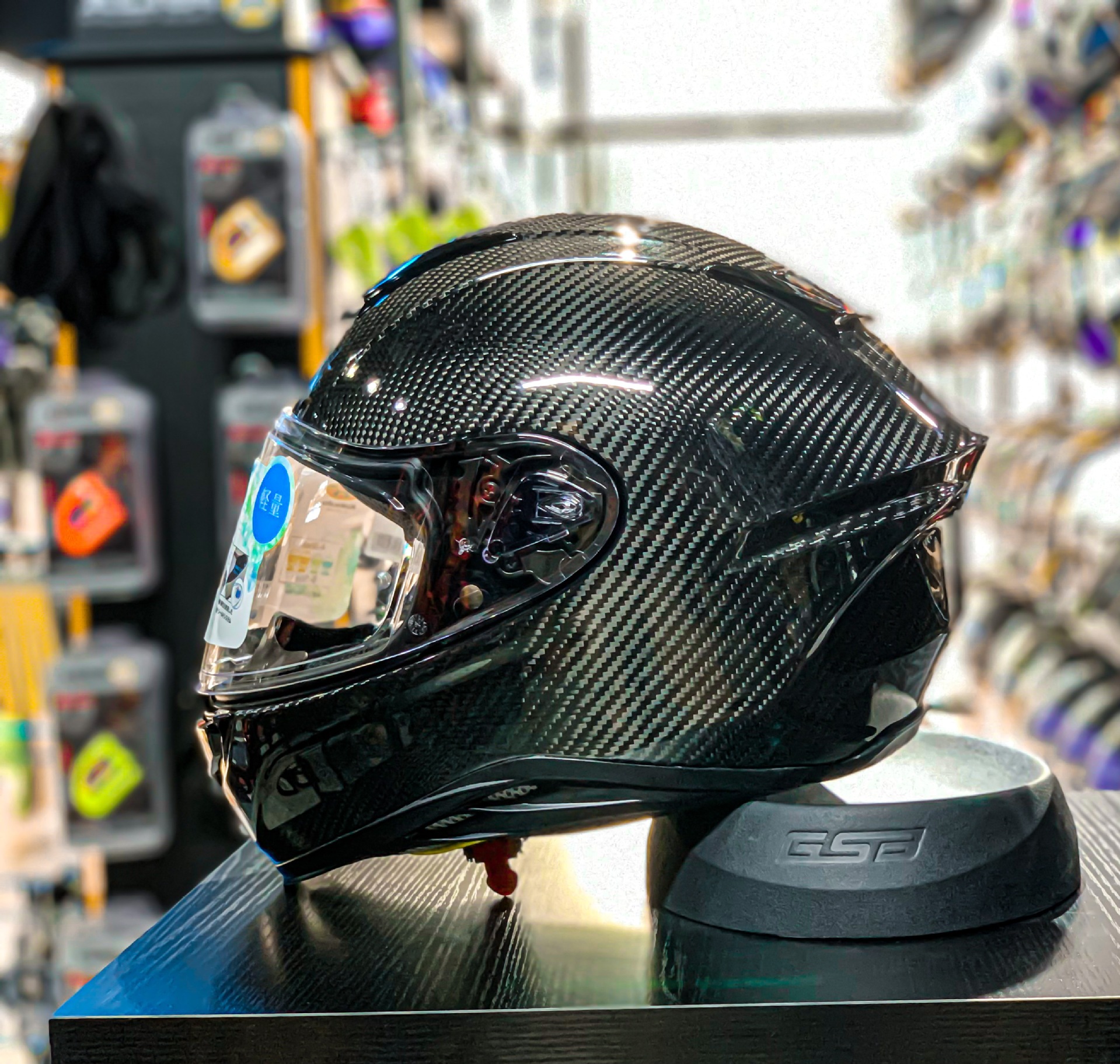 日本ogk头盔空气刀5代摩托车双镜片全盔男碳纤维rt33神威3揭面女