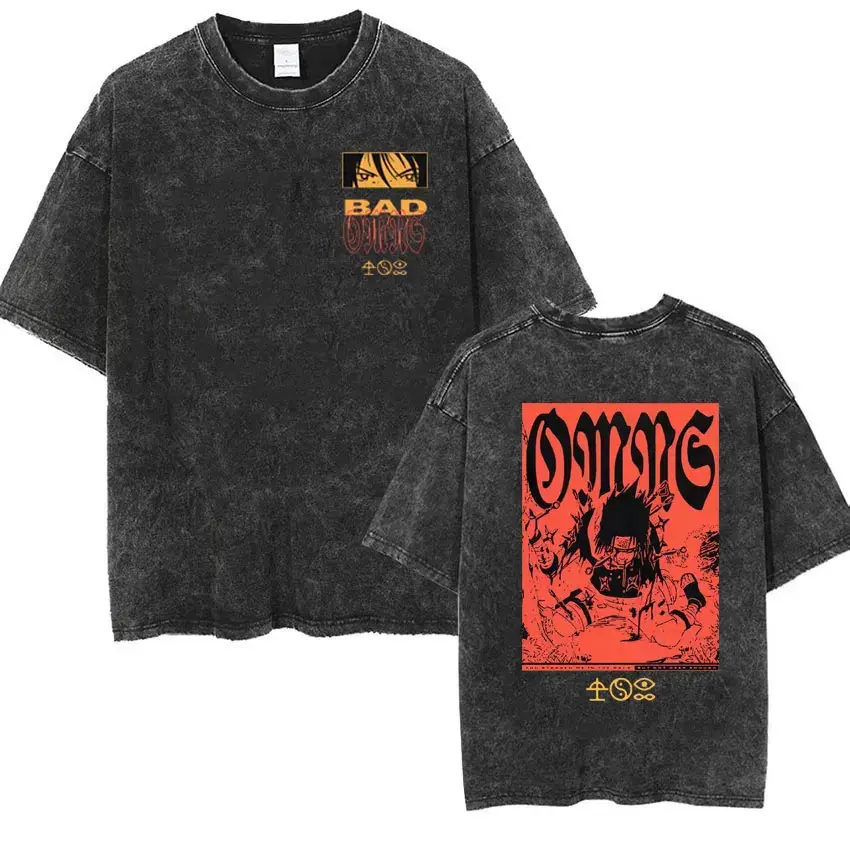 金属乐队 Bad Omens band 音乐Oversized复古水洗T恤巡回厄兆演出