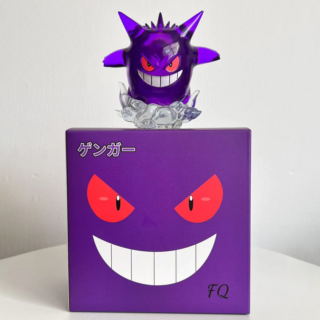 云雾耿鬼宠物 精灵透明耿鬼带底座神奇宝贝手办-阿里巴巴