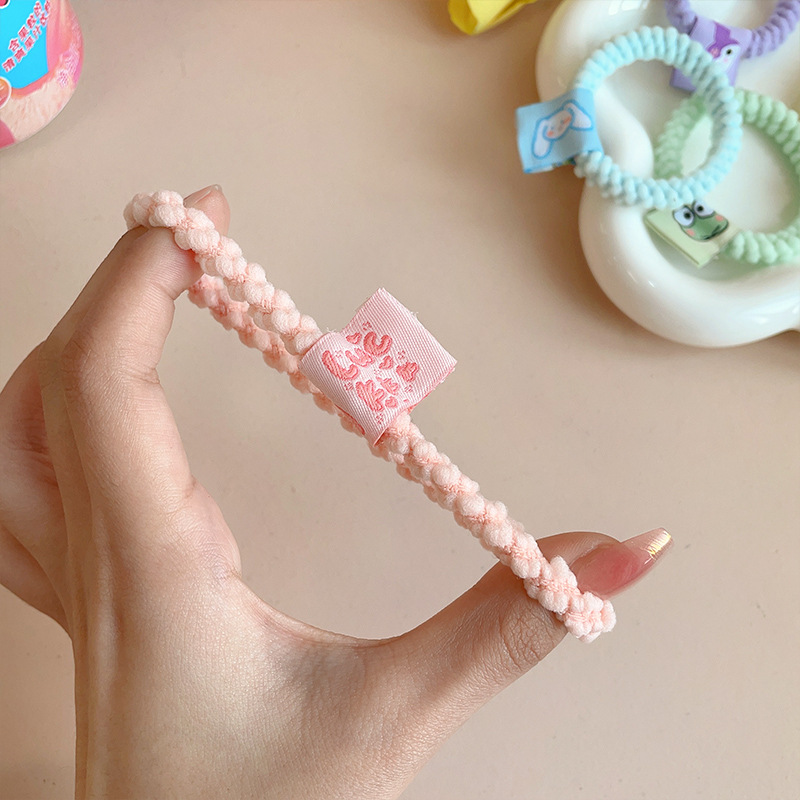 Cartoon Rubber Band Female Hair Ring Simple High Elastic Durable Fashion Bun Headband Headwear Cute Hair String