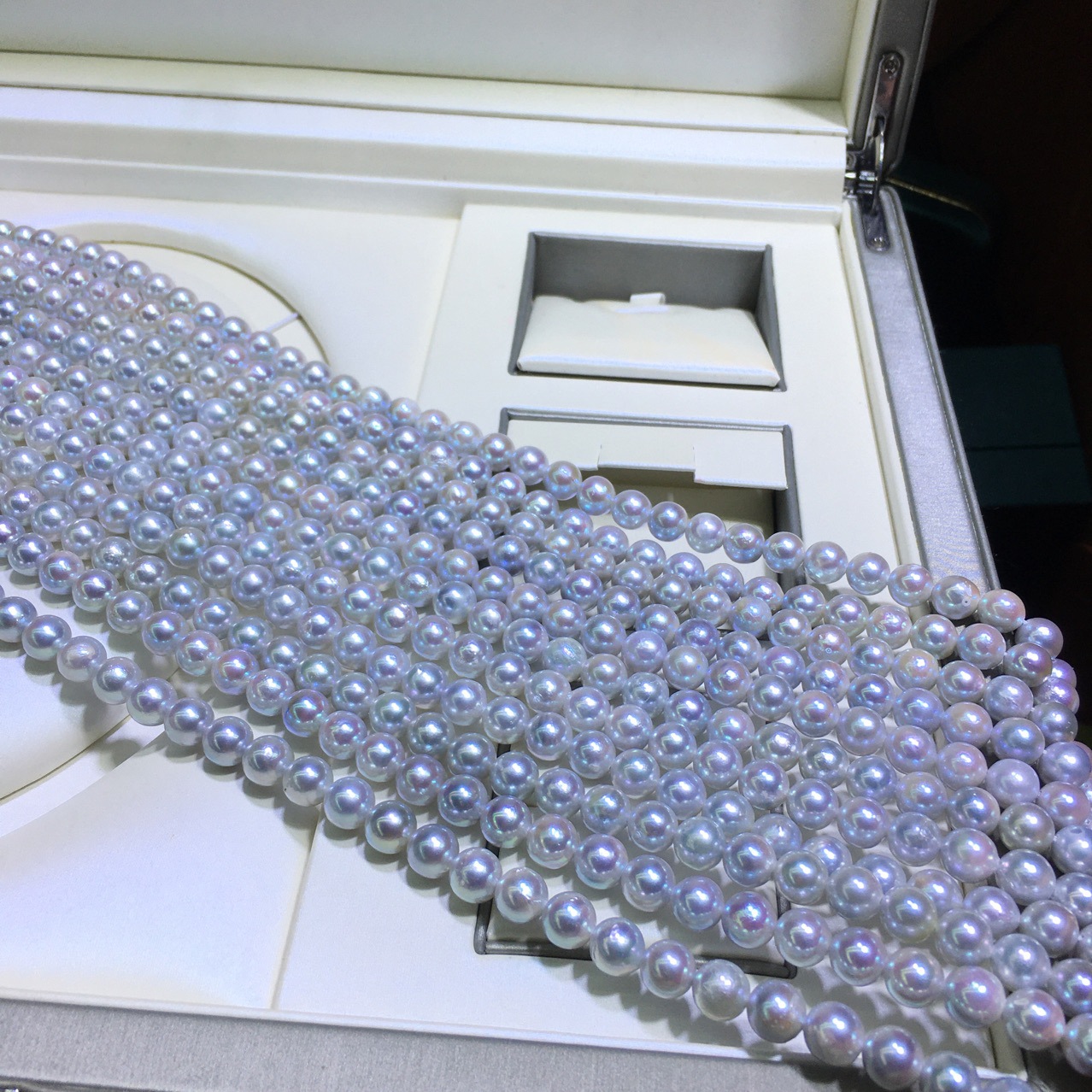 天然海水akoya真多麻项链 7-7.