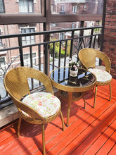 藤椅三件套家用茶桌室外庭院阳台小桌椅户外花园休闲茶几组合露台