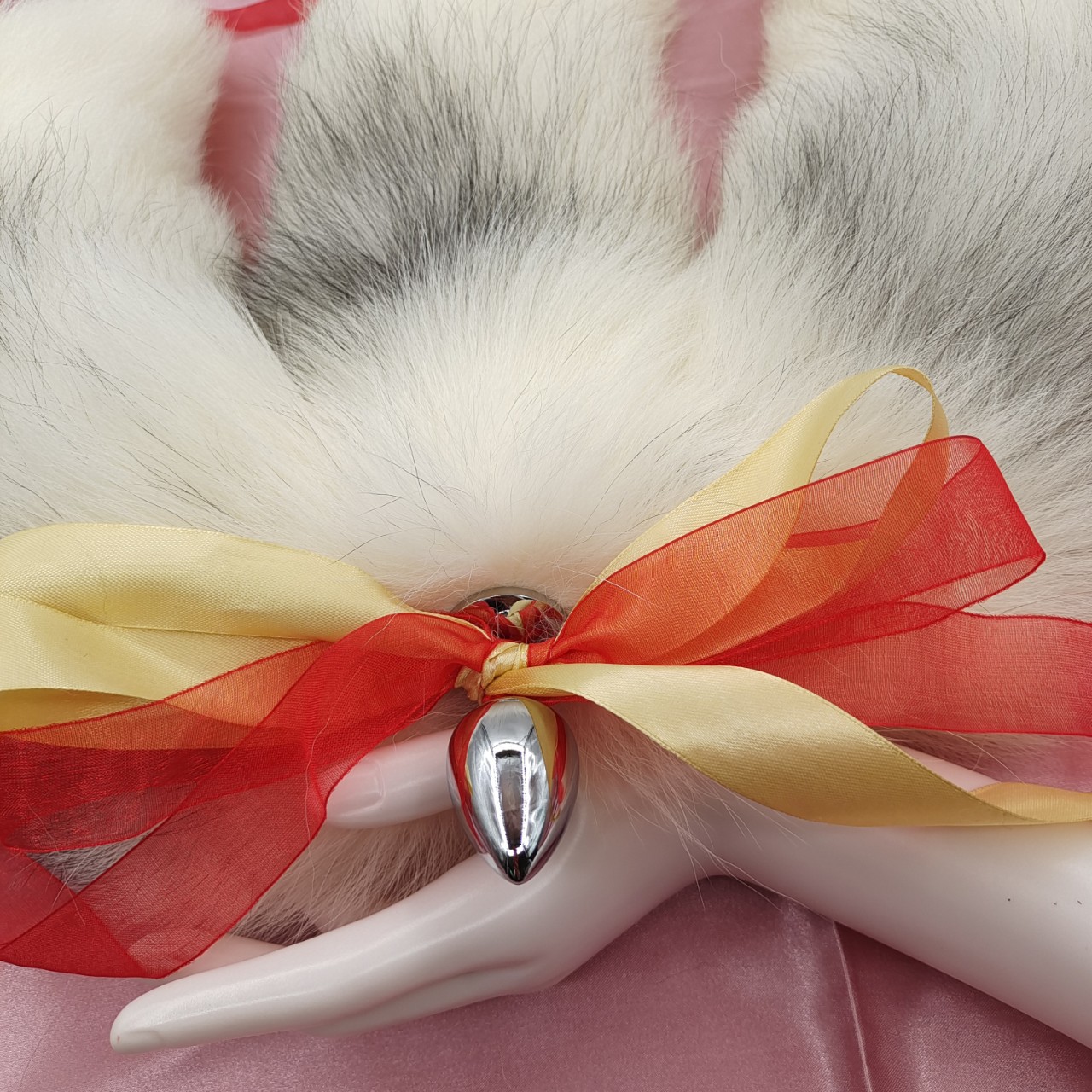 三尾合一狐狸尾巴肛塞情依手做肛塞可拆卸可替换尾巴尺寸颜色可定