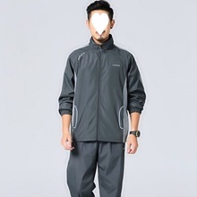 跑步服男款套装2023春秋季运动套装男中老年宽松加大码休闲两件套
