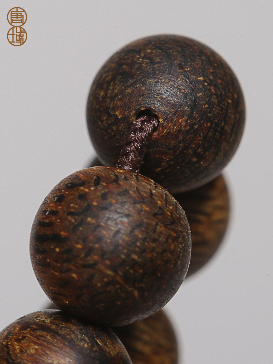 越南芽庄白奇楠沉香佛珠手串手链饰品保真手串m6g15