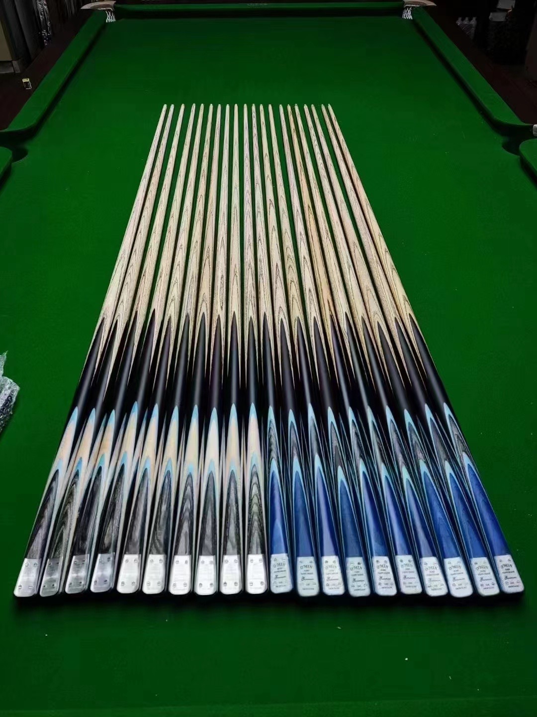 omin奥秘枪手台球杆小头黑8斯诺克球杆美式黑八八球杆桌球杆通杆