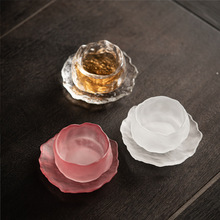 安荣手工琉璃小茶杯主人杯家用玻璃茶具套装高颜值网红初雪品茗杯