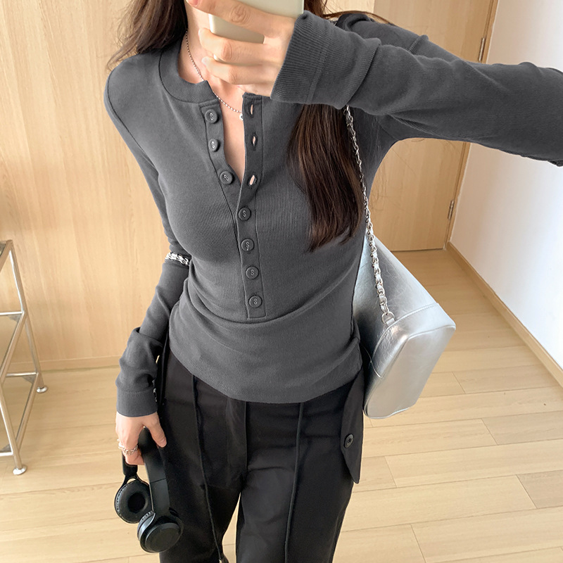 White Bottoming Shirt for Women 2024 Early Spring New Women's Clothing Thread All-Match Top Design Sense Niche Long Sleeve T-shirt Fashion Women Clothes