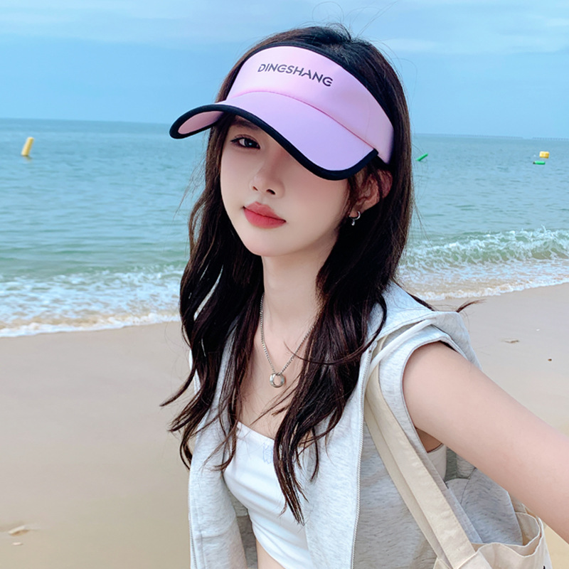 Summer New Korean Style Uv Protection Sun Shade Uv Topless Hat Outdoor Face Cover Sun-Proof Hat Sun Hat for Women Cycling
