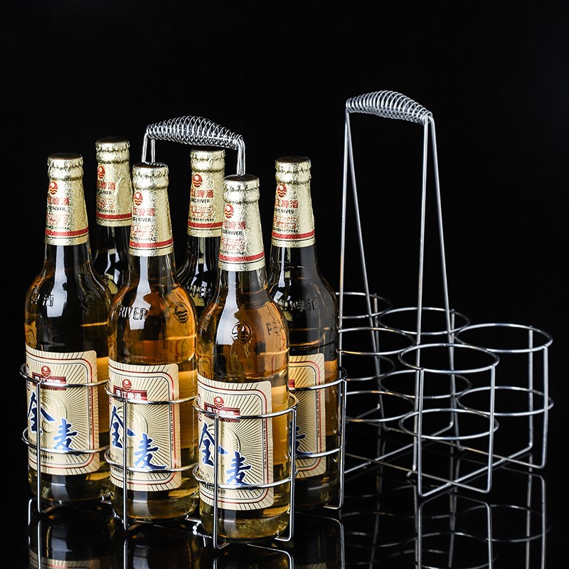 Stainless Steel Beer Rack Portable Beer Rack Restaurant Food Stall Portable Beer Basket Beer Storage Rack Wine Basket