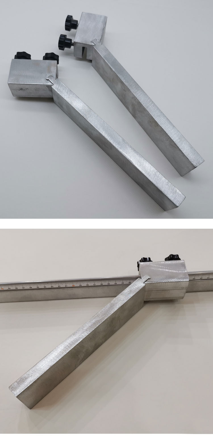 相框切角机配件铝合金靠尺左右排切定位块 1对装定位器 五金工具