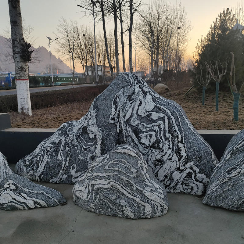 景观石泰山石枯山水造景雪浪石庭院园林摆件雪浪石切片组合