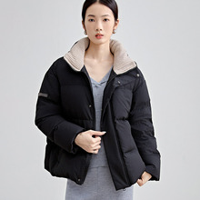 2025新款秋冬羽绒服加厚保暖女款外套90白鹅绒抗风高领宽松拉链女