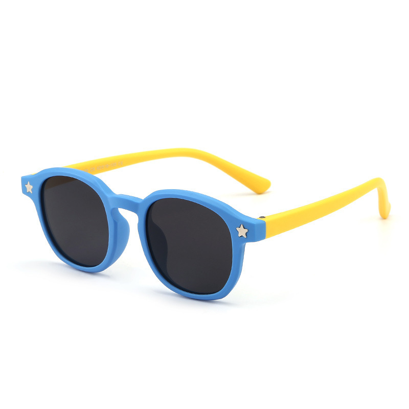 New Silicone Kids Sunglasses UV Protection Baby Polarized Sunglasses Boys and Girls Big Frame Fashion Glasses Wholesale