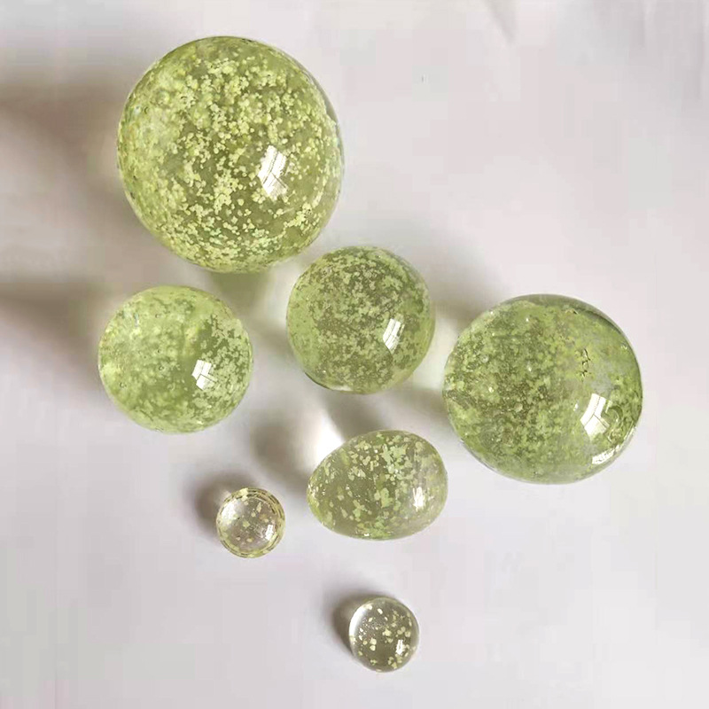 定制彩色夜光玻璃球 5厘米夜明珠玻璃礼品装饰球荧光球玻璃花球