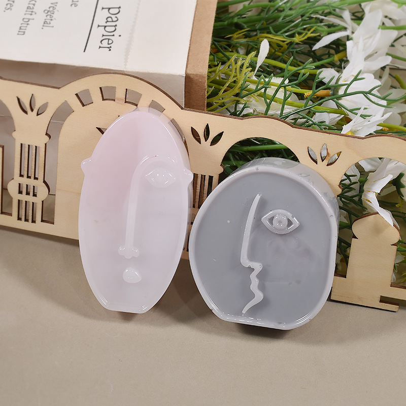 DIY Irregular Abstract Face Aromatherapy Candle Silicone Mold Handmade Soap Plaster Decoration Epoxy Grinding