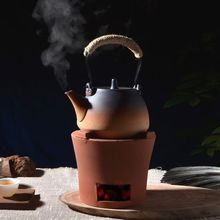 围炉煮茶老中式火碳炉红泥橄榄炭木炭器茶炉入宅土风炉茶炉取暖热