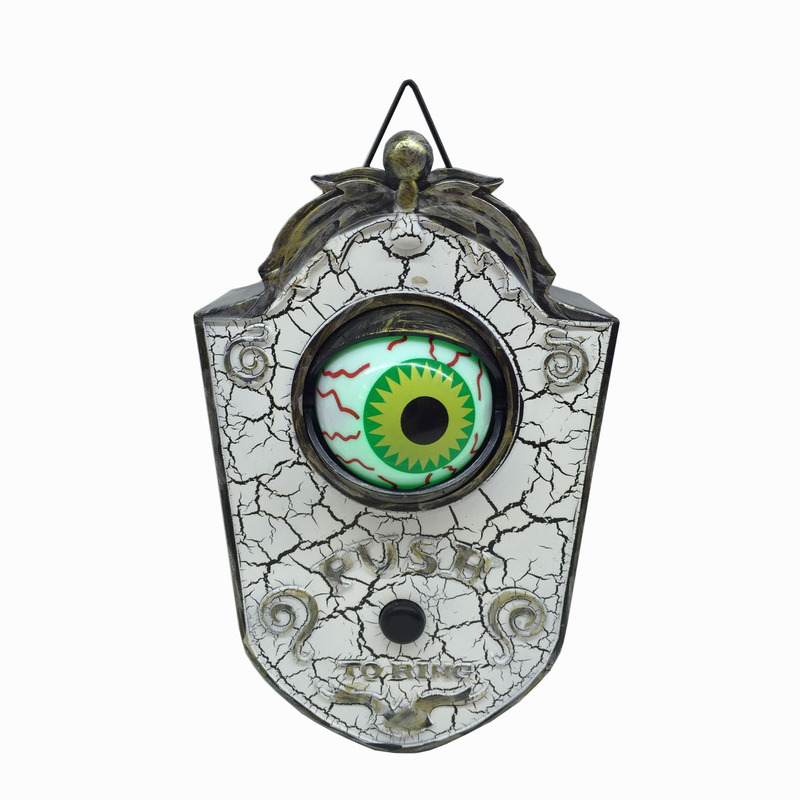 Halloween One-Eye Doorbell Decoration Ghost Festival Door Hanging Whole Pendant Sound Luminous Doorbell Decoration Arrangement Props