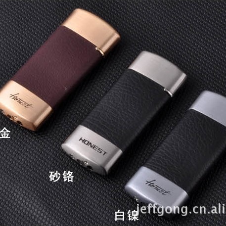 工厂批发honest百厂诚清悠2号贴皮砂轮明火打火机 百诚精品礼盒